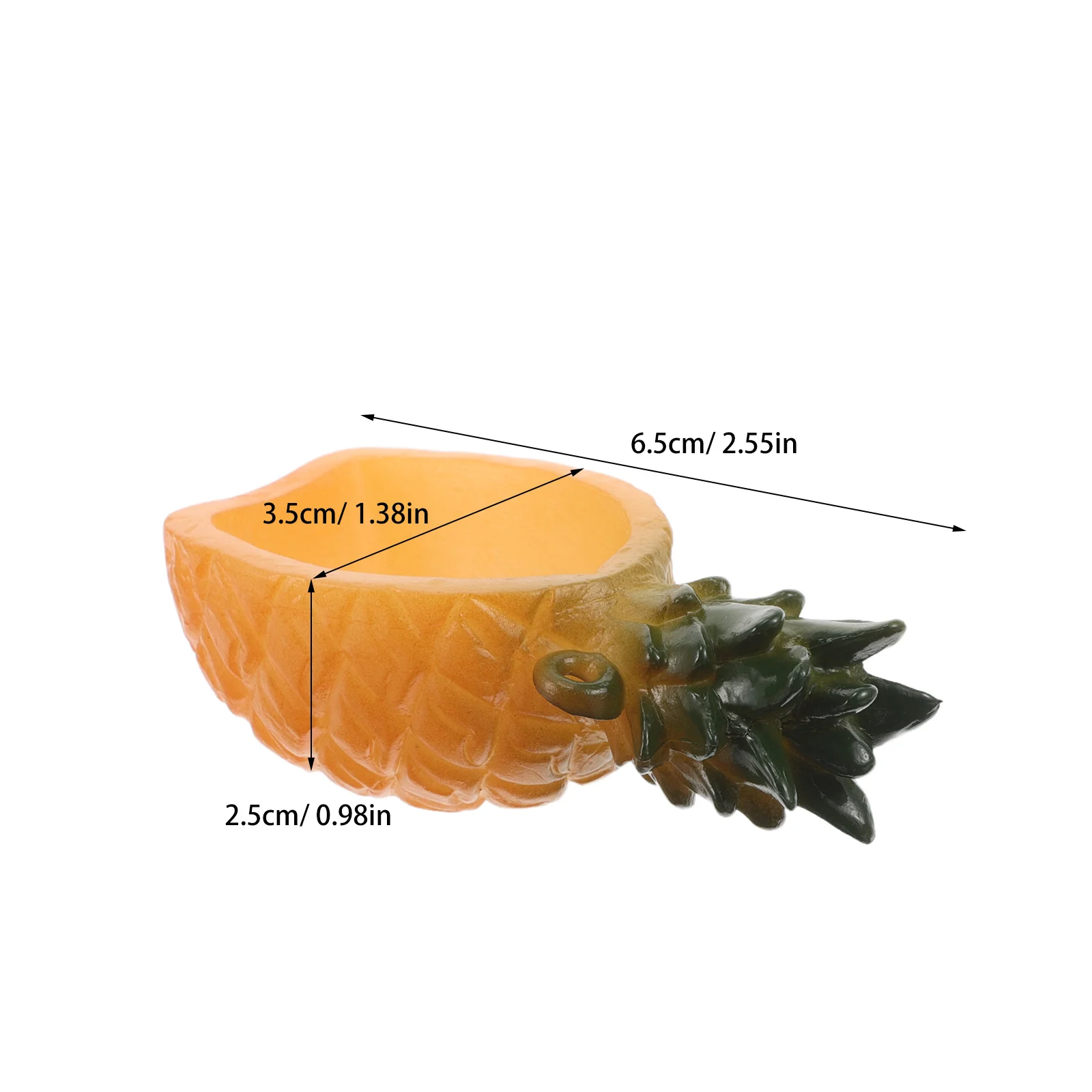 6 Stücke Mini Ananas Schalen DIY Simulation Pretend Play Winzige Obst Form Behälter Miniatur Küchenzubehör