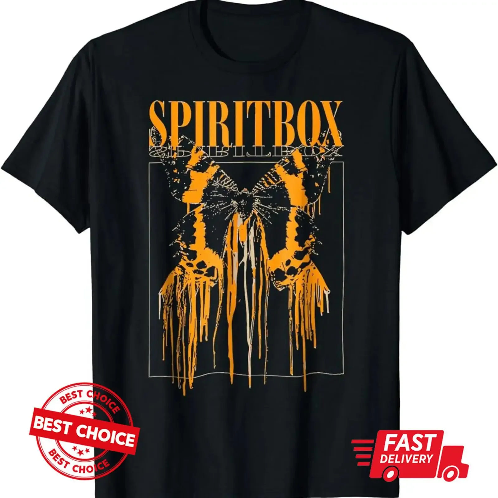 Spiritbox Vintage Men Black T Shirt S 3XL Q58815 vintage Washed Top For Everyday Wear Unisex homme Stylish graphic Casual