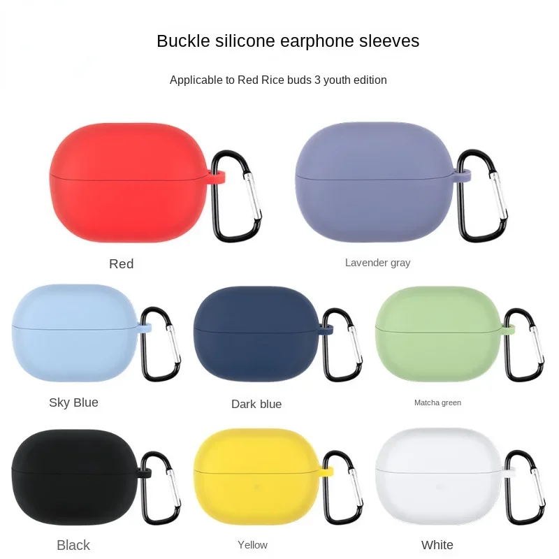 Liquid Silicone Protective Case for Xiaomi Redmi Buds 3 Lite Cover Candy Color Soft Thin Earphone Cover for Redmi Buds3 Lite Set