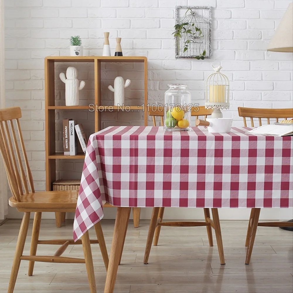 Blue and White Checkered Tablecloth Restaurant Table Cloth Checkered Table Cover Kitchen Decoration