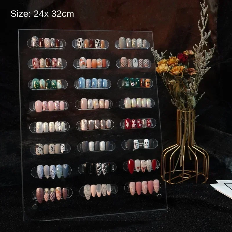 لوحة عرض فنية أظافر أكريليك رائعة ، طلاء أظافر جل شفاف يظهر الرف ، حامل عرض ، رف مغناطيسي مانيكير #5