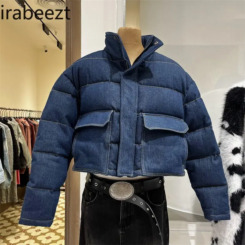 Korean Version Stand Collar Cotton-padded Jacket Women\'s New Winter Fashion Loose Warm Design Sense Short Winter Coat Women