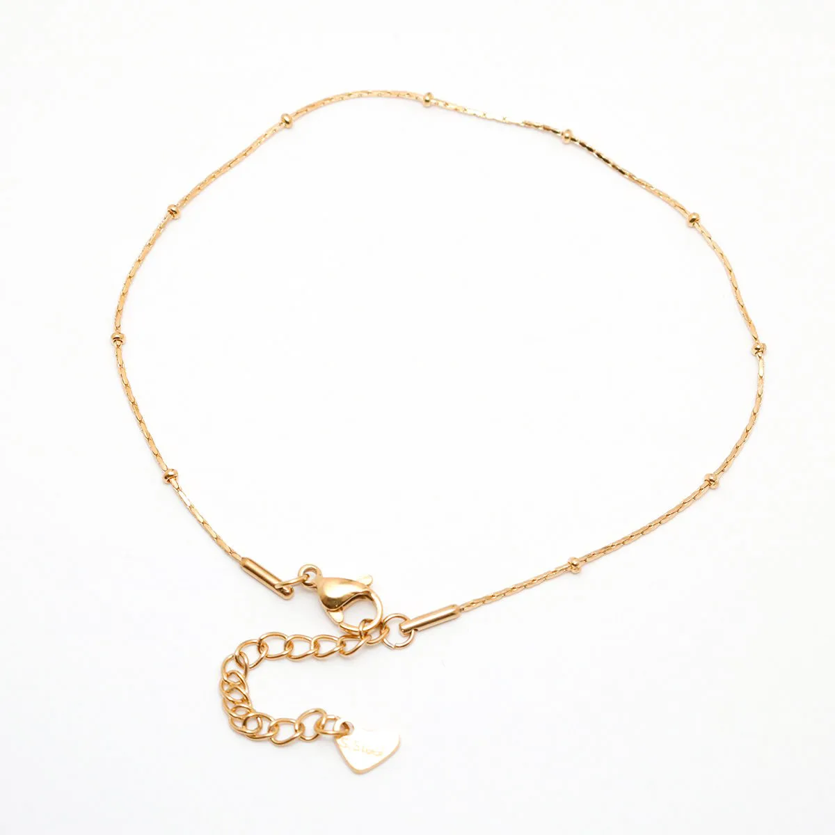 Fashion Stainless Steel Link Chain Anklet Gold Color Bracelet For Women Barefoot Beach Leg Chain Summer Jewelry Gift 23.5cm long image 3