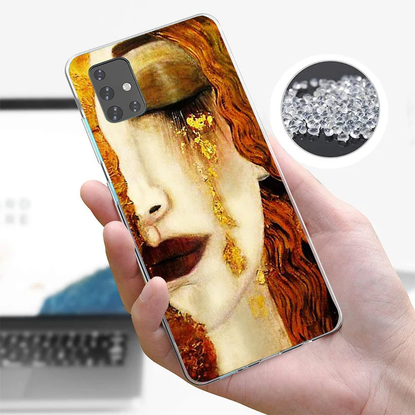 Kiss by Gustav Klimt Desig Phone Case For Samsung Galaxy A51 A41 A31 A21S A11 A01 A71 A50S A40 A30 A20S A10S A6 A7 A8 A9 Print C