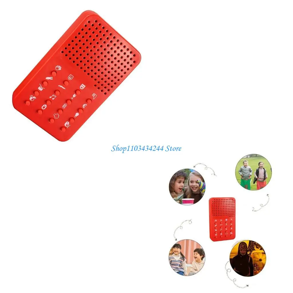 Giocattolo sonoro a 16 tasti facile da usare con 16 effetti sonori per le celebrazioni delle feste dei bambini. Giocattolo per