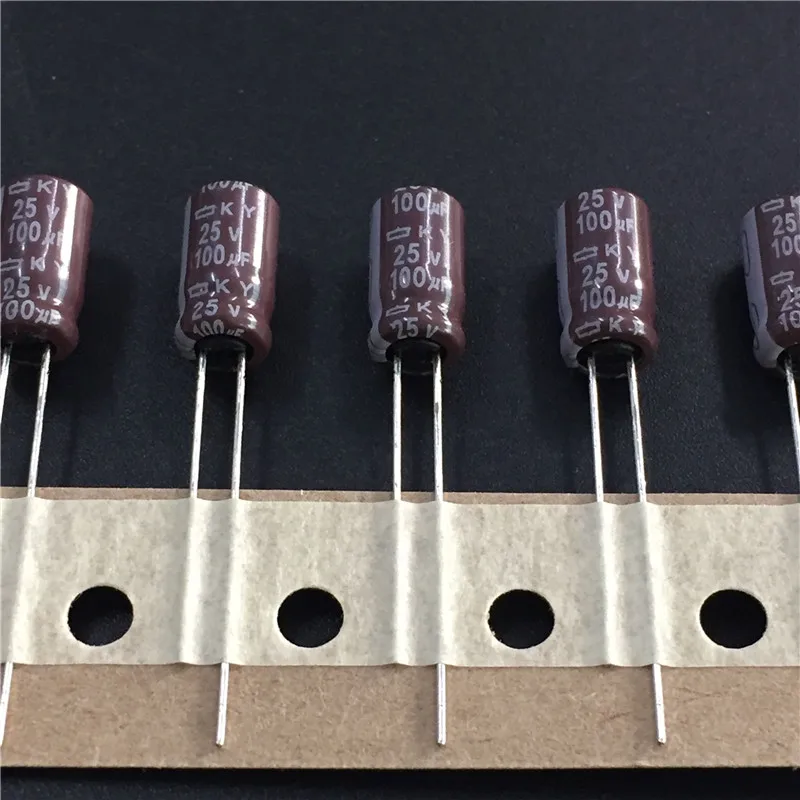 

10pcs 100uF 25V NCC KY Series 6.3x11mm Low Impedance Original 25V100uF Motherboard Electrolytic Capacitor