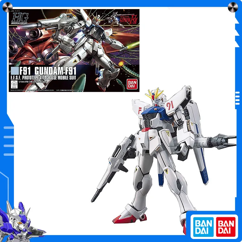

Original Bandai 1/144 HGUC Gundam F91 High Grade Kits Anime Action Figure Assembly Model Collect Desktop Ornament Festival Gift