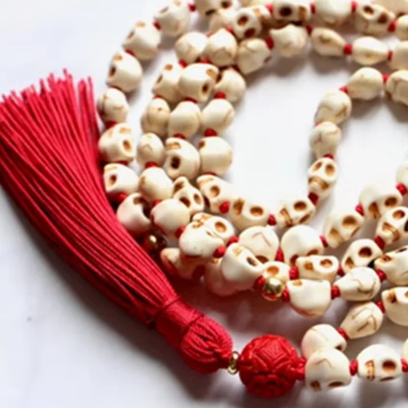 Kali Mala, Skull Mala Beads, 108 Mala Beads, Skull Necklace, Kali Mala Beads, Goddess Kali Necklace, Skull Prayer Beads