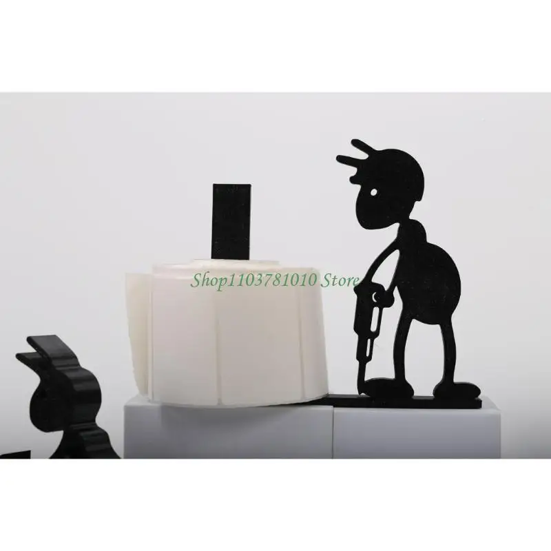 U55D Funny Animal Toilet Paper Holder Decorative Tissue Dispenser for Bathroom, Kitchen, Bedroom, and Living Room Black for view 2