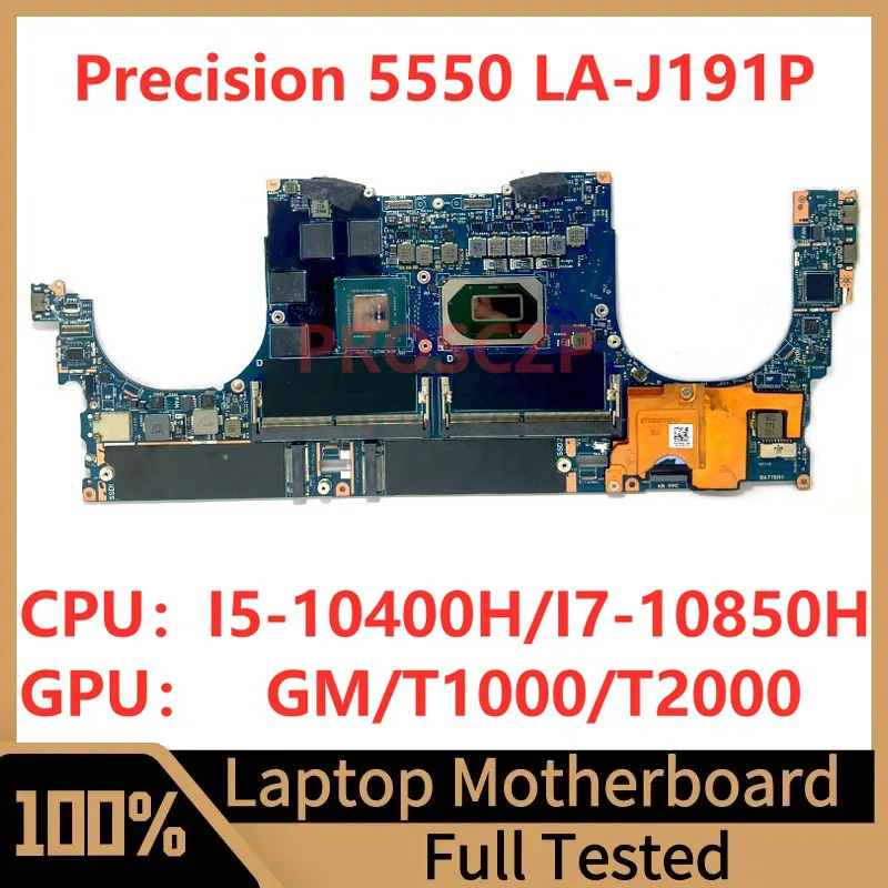 0TY5V3 007N9K 0V6K79 0FMCXM 09RKCG For Dell 5550 Laptop Motherboard LA-J191P W/I5-10400H/I7-10850H CPU GM/T1000/T2000 100%Tested