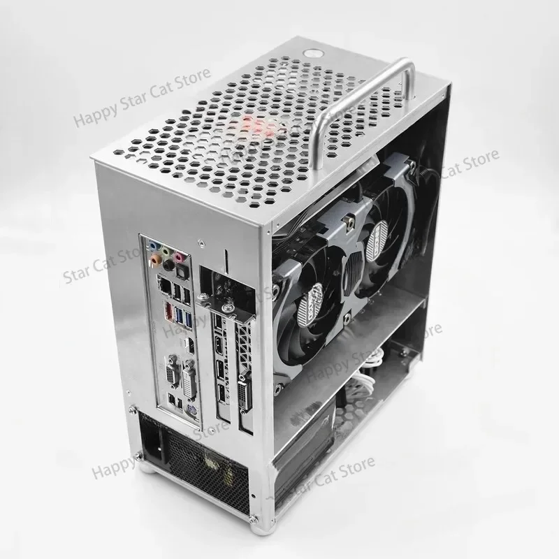 S3 Plus Aluminum Itx Chassis, SFX Power Supply, A4 Mini Chassis, Side Transparent Desktop Small Chassis