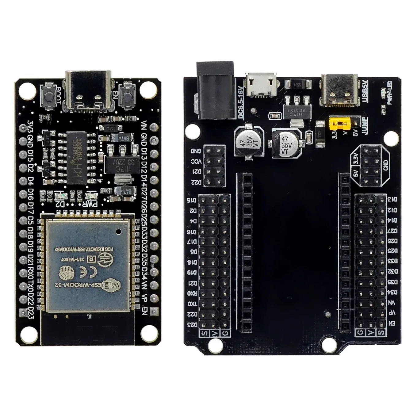 

ESP32-DevKitC-32 Type-C Dev Board – WiFi/Bluetooth Dual-Core, CH340C, Low Power