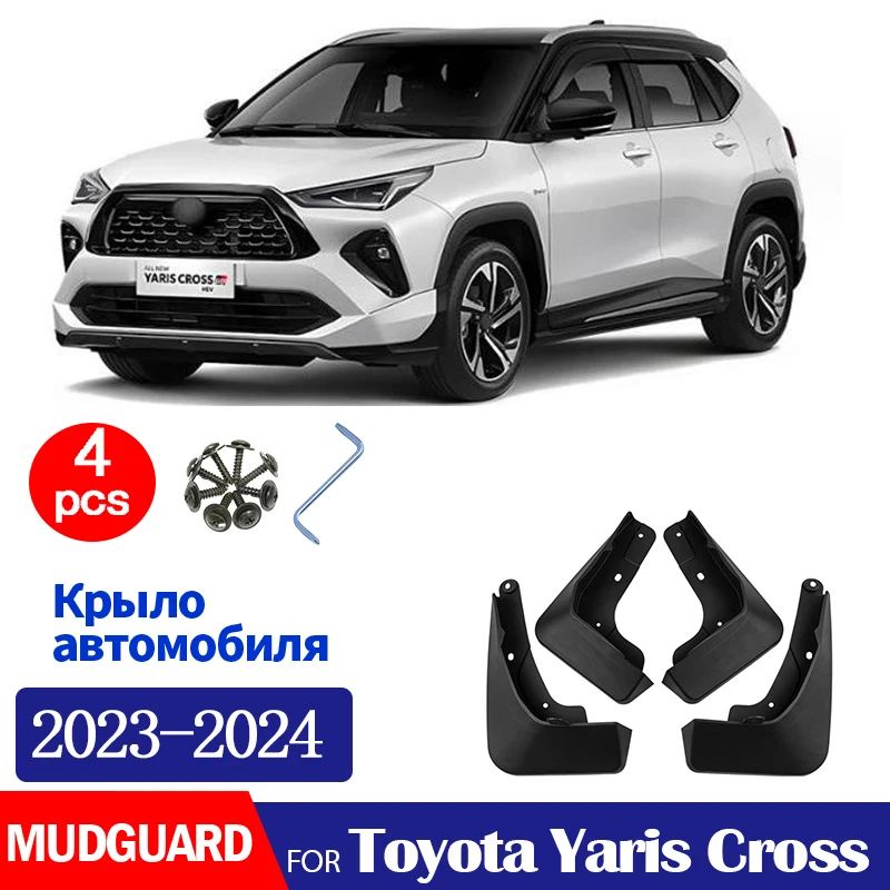 

FOR Toyota Yaris cross 2023 2024 Mudguard Fender Mud Flaps Guard Splash Mudflaps Car Accessories Front Rear 4pcs