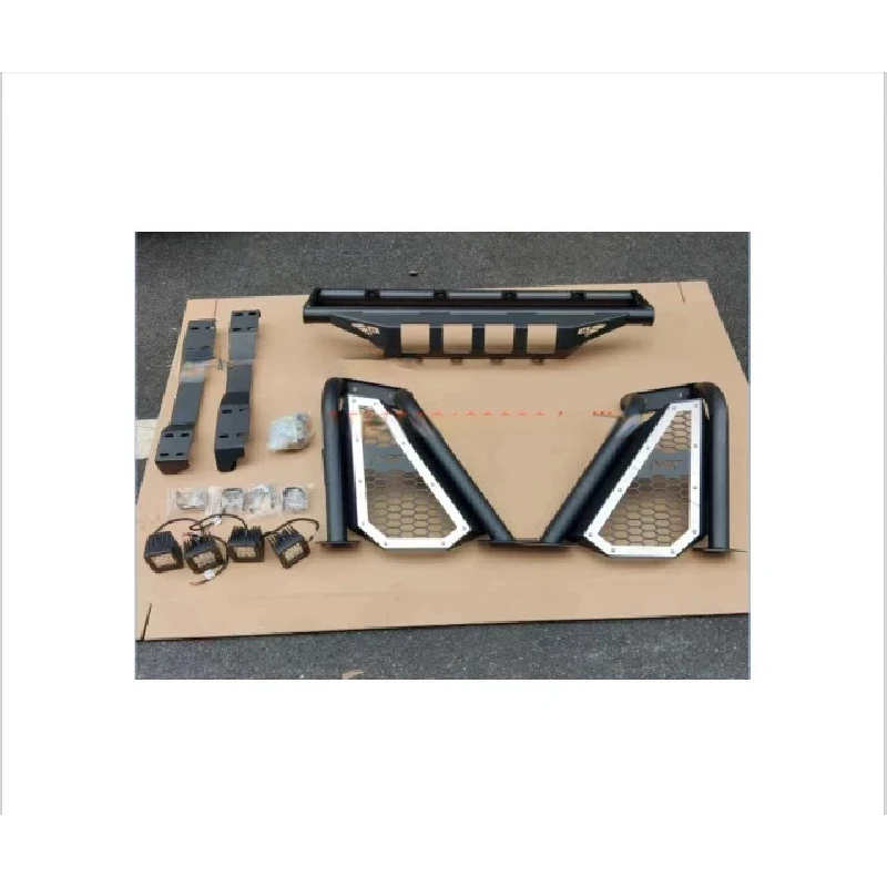 Heavy Duty Roll Cage 4x4 Pickup Truck with Light Anti-Roll Steel Frame Easy Installation Off-Road Accessories