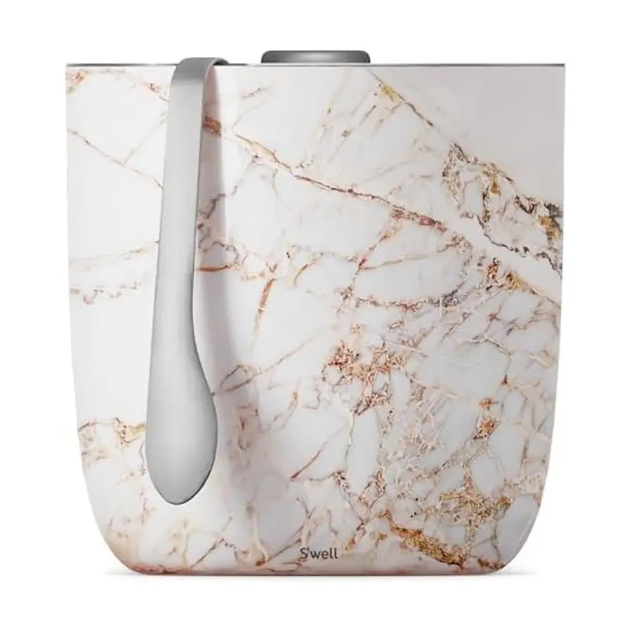 

67oz Stainless Steel Ice Bucket with Tongs TripleLayered VacuumInsulated, BPAFree Barware