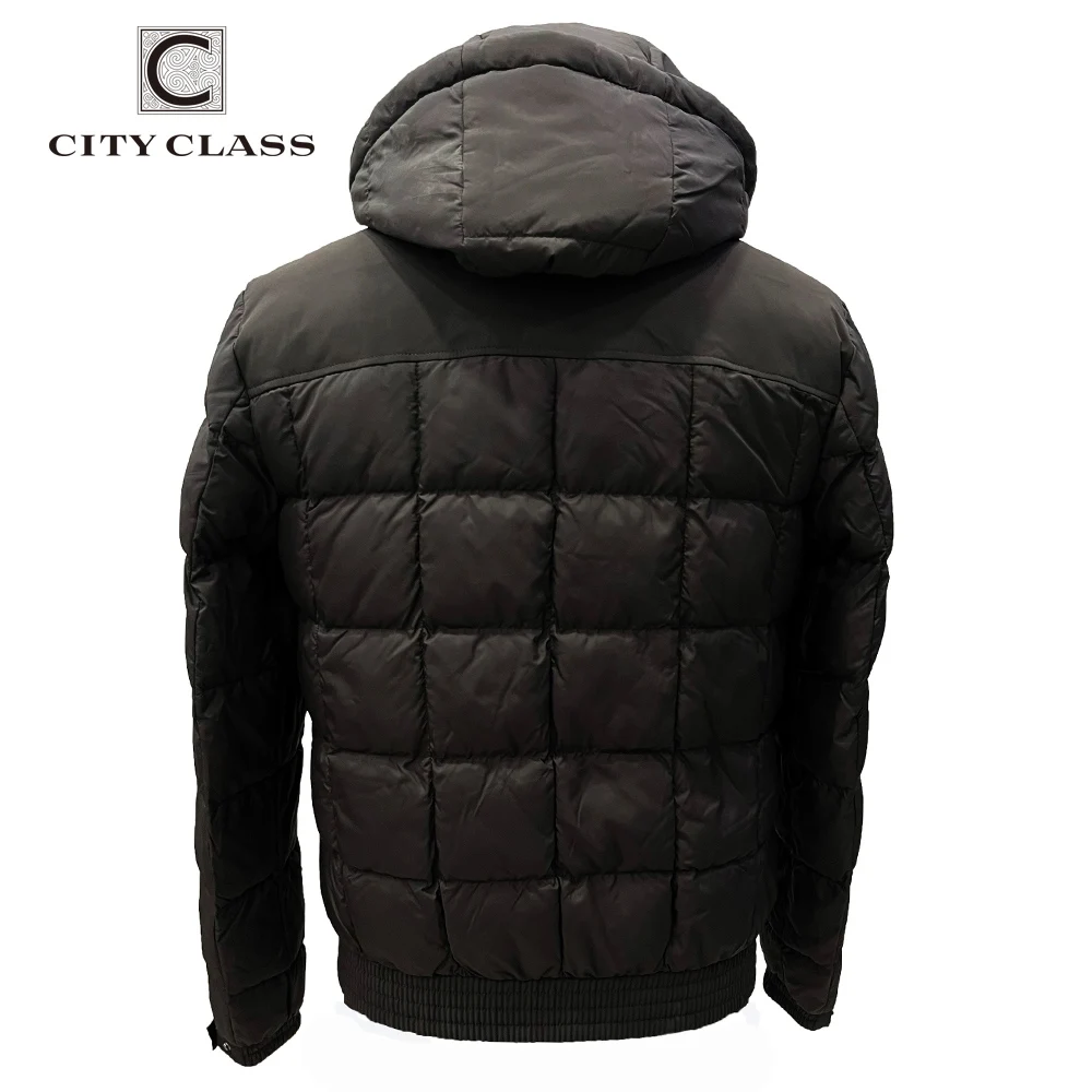 CITY CLASS Fashion Men Winter Jacket Coat Quilted Sustans Padding Popular Thick Jacket Remoable Hood Zipper Coats Tops for Male