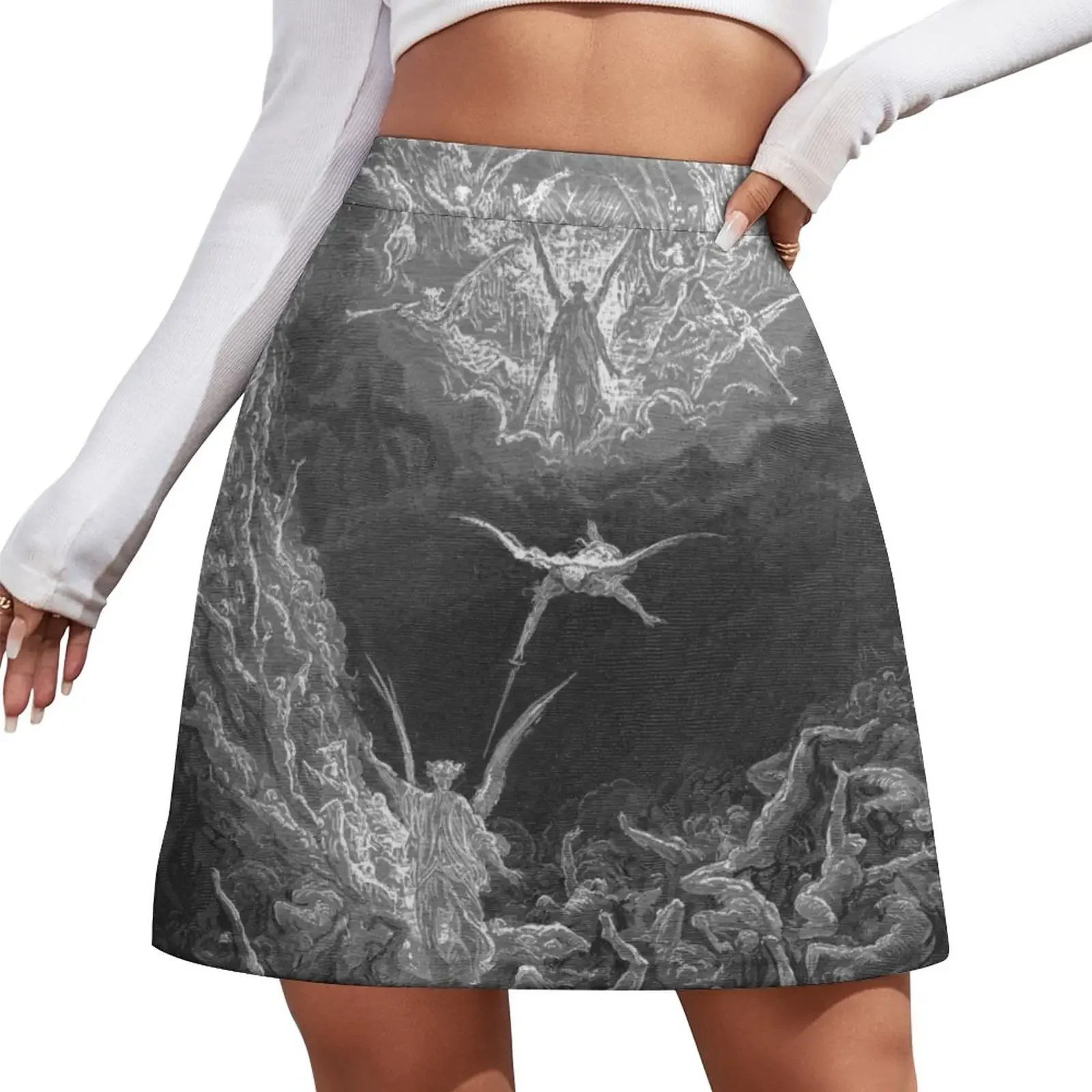 

Летнее платье-мини с принтом Гюстава Доре «Священная Библия: Последнее Судение» для женщин 2026 года, вечерние платья