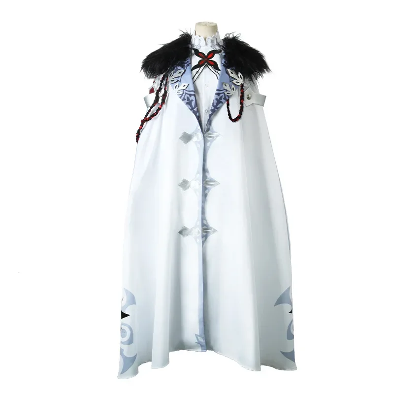 The Knave Arlecchino Cosplay Costume Cloak Wig Shoes Earrings Eleven Fatui Harbingers Cosplay Cloak Jacket Coat OA393