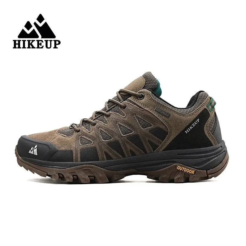 HIKEUP Fashion Outdoor Shoes Hiking Men's Sports Casual Mountain Trekking Boots Camping Sneakers for Men Non-slip Wear-resistant