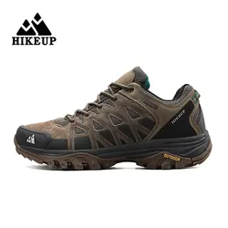 HIKEUP modne buty outdoorowe piesze wycieczki męskie sportowe Casual buty trekkingowe górskie trampki kempingowe dla mężczyzn antypoślizgowe odporne na zużycie