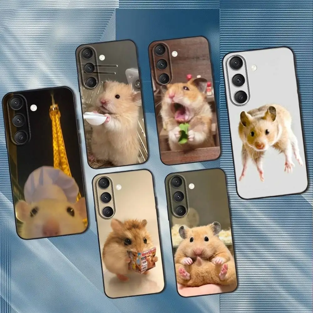 

Cute Mouse Rat Hamster Phone Case For Samsung S25,S24,S23,S22,S21,S20,S10,Ultra,Plus,Lite,FE,Soft Silicone Black Cover