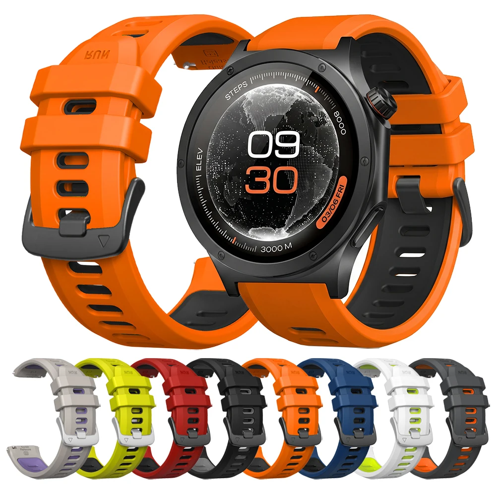 Bracelet de sport en Silicone bicolore de 22mm, pour montre OnePlus 4 3 2, pour montre intelligente OnePlus Watch Lite/2R