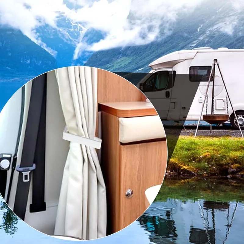 2set RV Side Window Curtain Clips RV Curtain Fasteners Hooks Camper Trailer Window Curtain Fixing Accessories RV Interior Parts