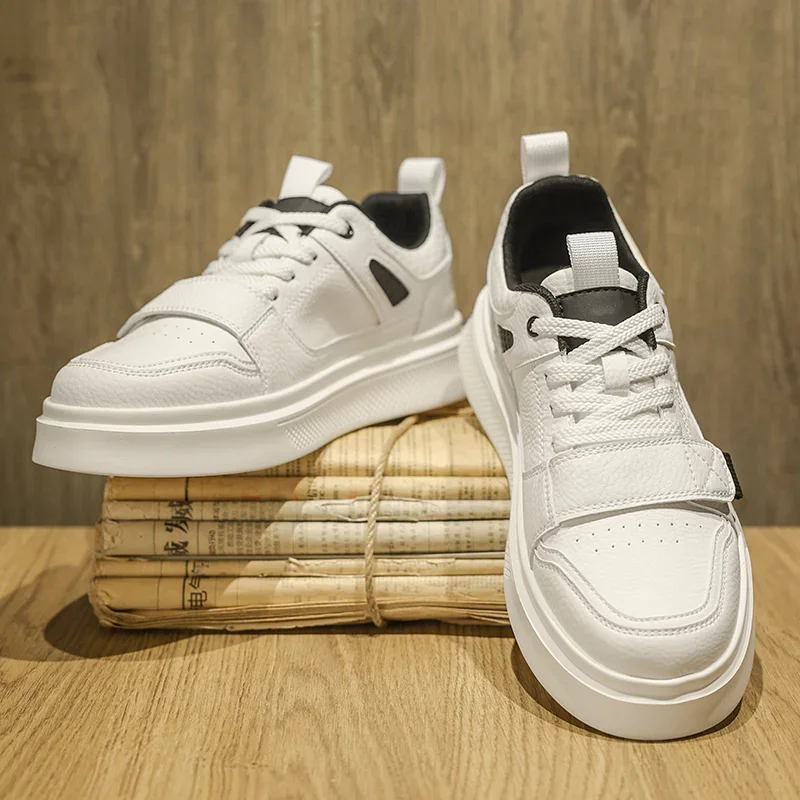 

New Arrival Leather Casual Shoes Fashion Walking Mens Sneakers High Quality Male Sneakers Versatile Skateboard Footwear Trainers