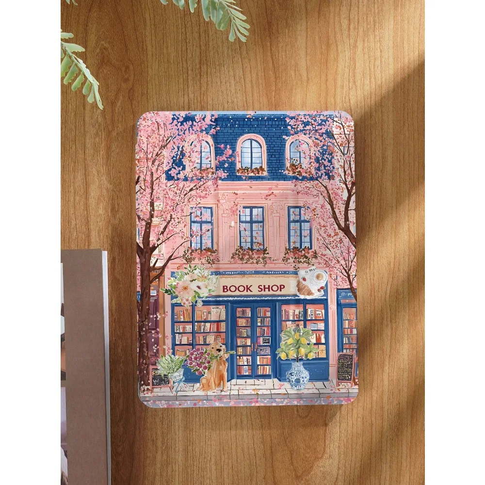 

Чехол для планшета Pink Cherry Blossom Bookstore для iPad pro 10/11/2020/6/7/8/Air 3rd/Air 4/9th Gen/Air 5th Gen 2022/Air 11