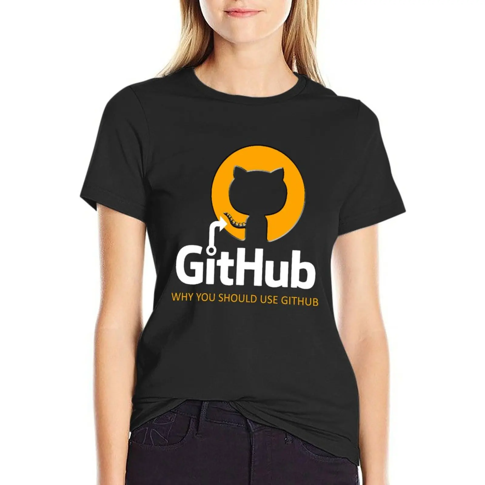 Why you should use Github T-Shirt Female clothing funny summer clothes lady clothes black t shirts for Women