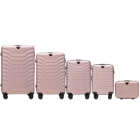 WINGS Set of 5 TRAVEL suitcases BAGGES Hard on 4 ABS + Wheels