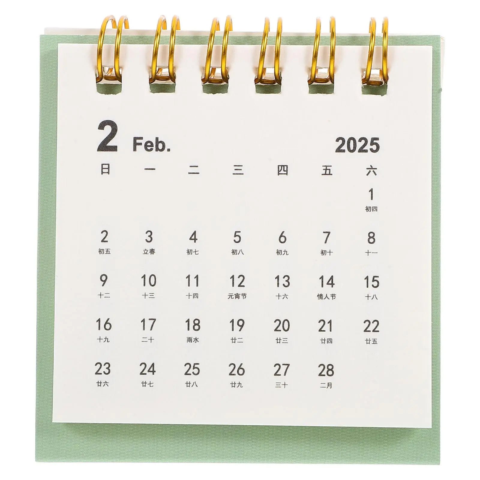 Simple Desk Calendar Decor Small and Fresh Adorable Mini Calendars Green Classroom for