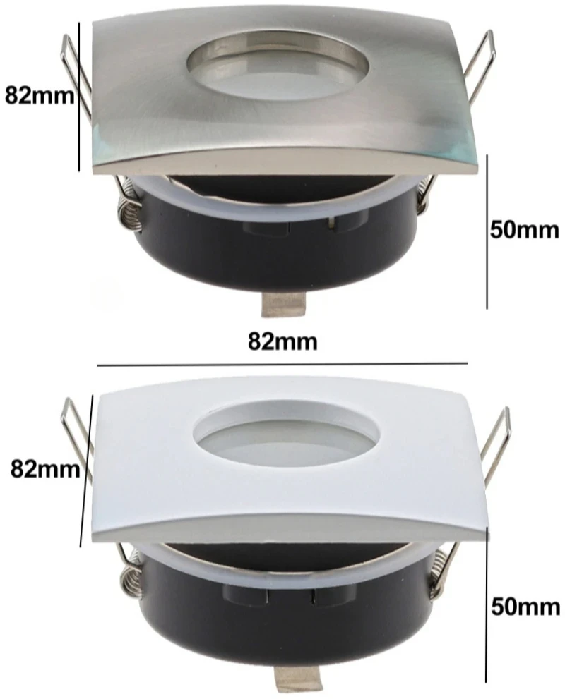 5 stks Wit Vierkant Verzonken LED Plafondlamp Frame IP65 Waterdicht MR16 GU10 Lamp Armatuur Aluminium Downlight Houder