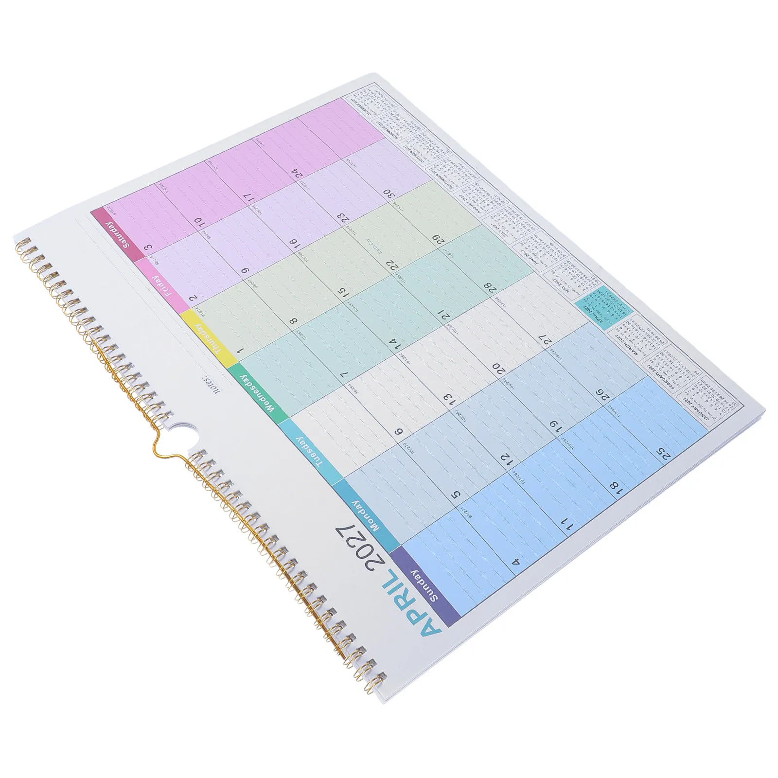 

18 Month Wall Calendar July 2026 December 2027 Spiral Binding Large Monthly Planner English Layout Holidays Family Office School