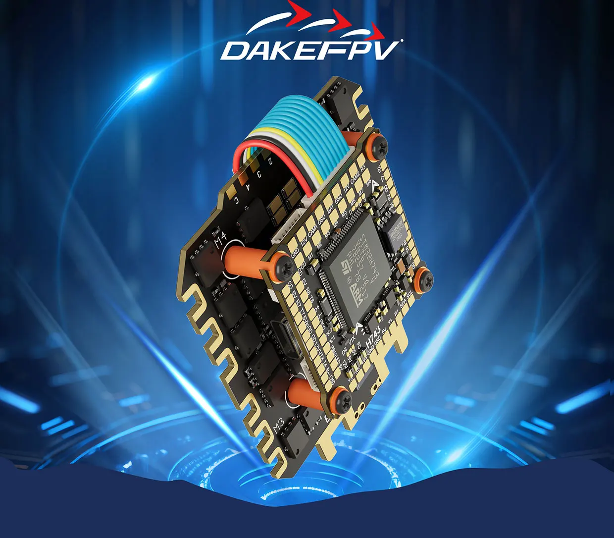 DAKEFPV H743 12S 120A Stack INAV Betaflight Ardupilot H743 FC Flugsteuerung FPV Stack für 13 15 18 Zoll FPV Drohnenrahmen – Detail 1