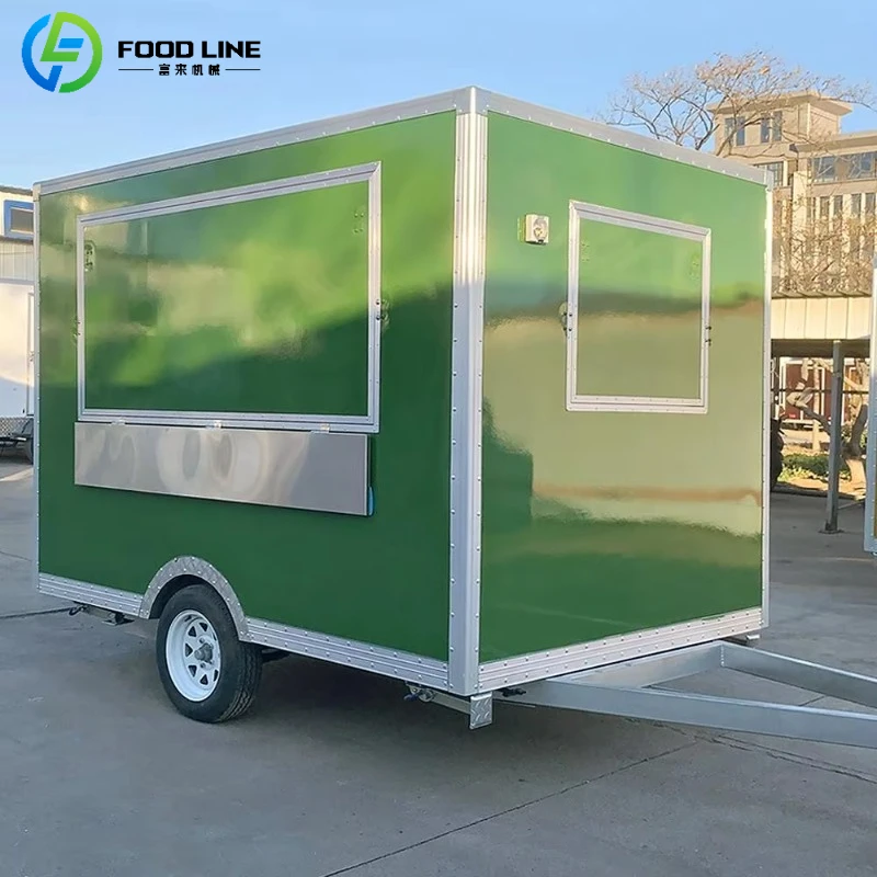 Custom Hamburger Pizza Snack Food Truck Hot Dog Cart Mobile Bar BBQ Food Trailer for Street Vending Park Festival Business