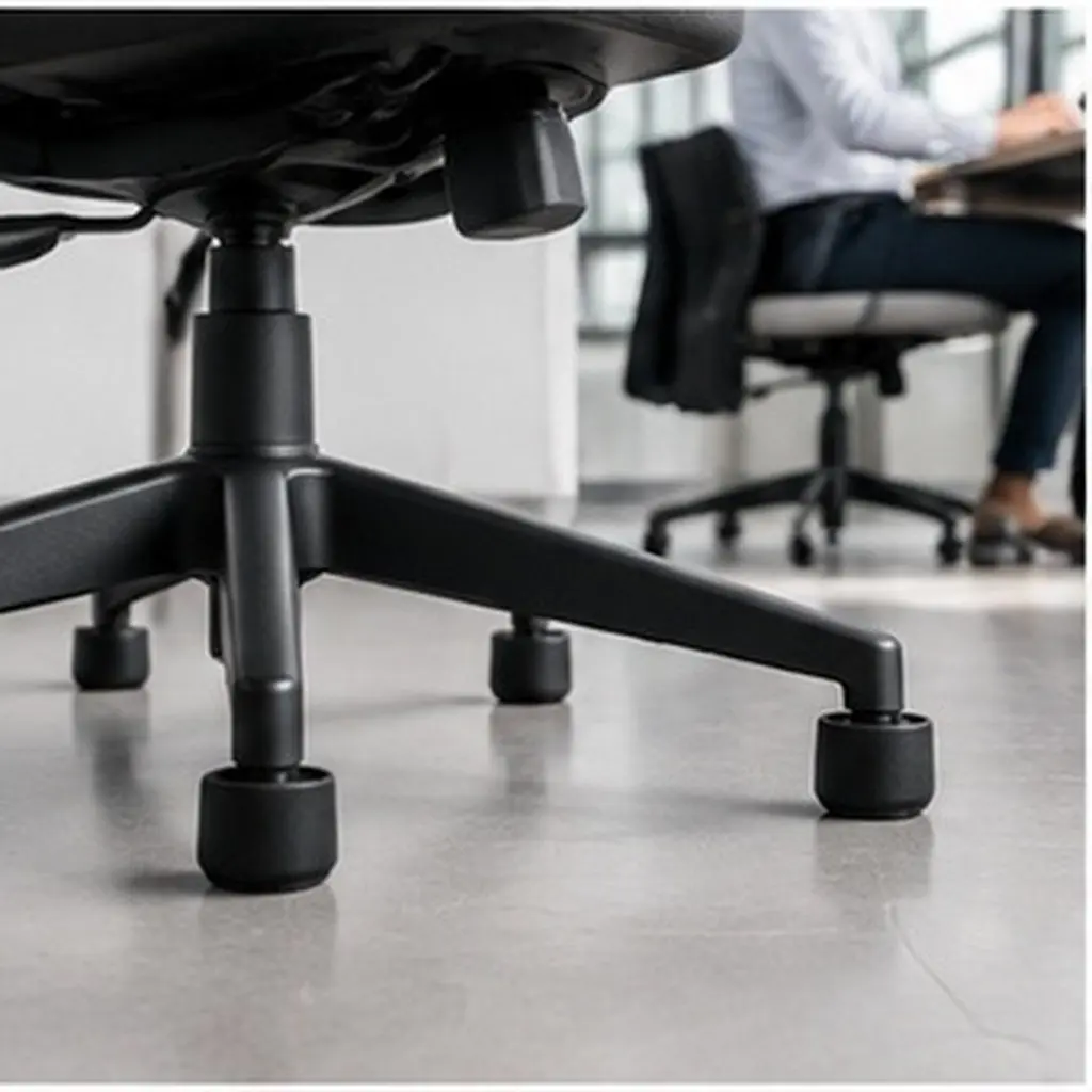 5Pcs Office Chair Foot Protectors Anti-Slip Felt Pads Furniture Leg Covers Floor Scratch Stoppers Caster Cups Sofa Leg Grippers