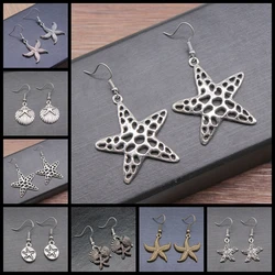Fashion Handmade Simple Design Marine Style Starfish Earrings Drop Earrings