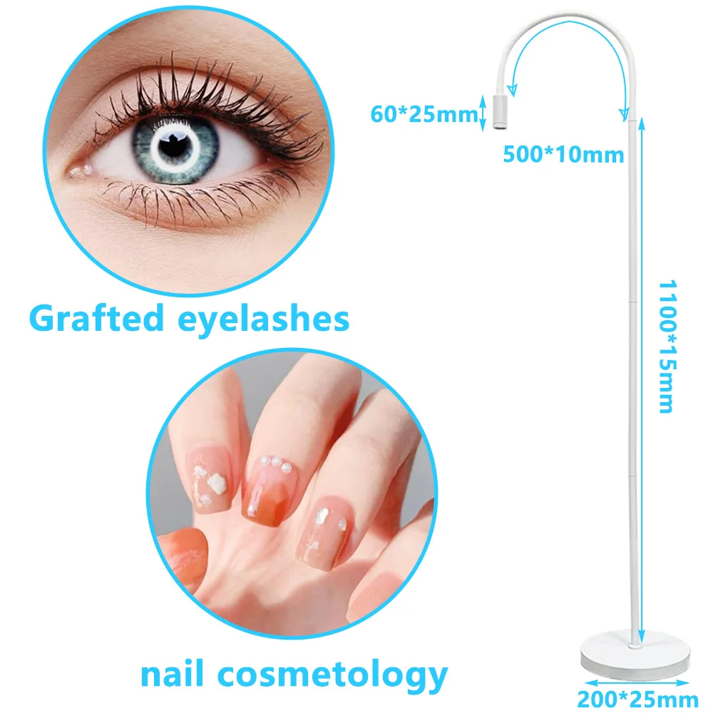 Imagem -03 - Lâmpada de Cura uv com Interruptor de pé Lâmpada de Assoalho para Enxertia de Cílios Adesivo Secagem Rápida Pedal Silencioso
