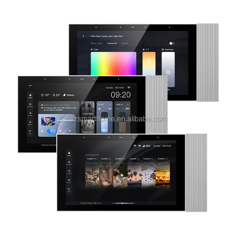 STLF FX Tuya 7 Inch HD LCD Touch Control Panel Android Smart Home Central Control Gateway with Audio Music Play Light-dimmer Fun