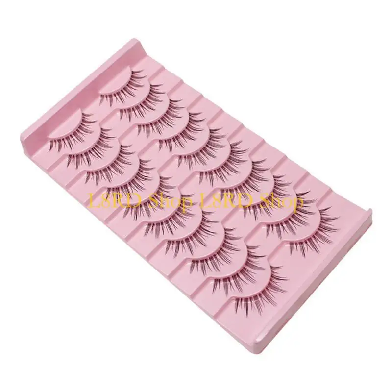 L8rd 10 Paar natürliche Wimpern weiche Wimpern Streifen Wimpern handgefertigtes falsche Wimpern