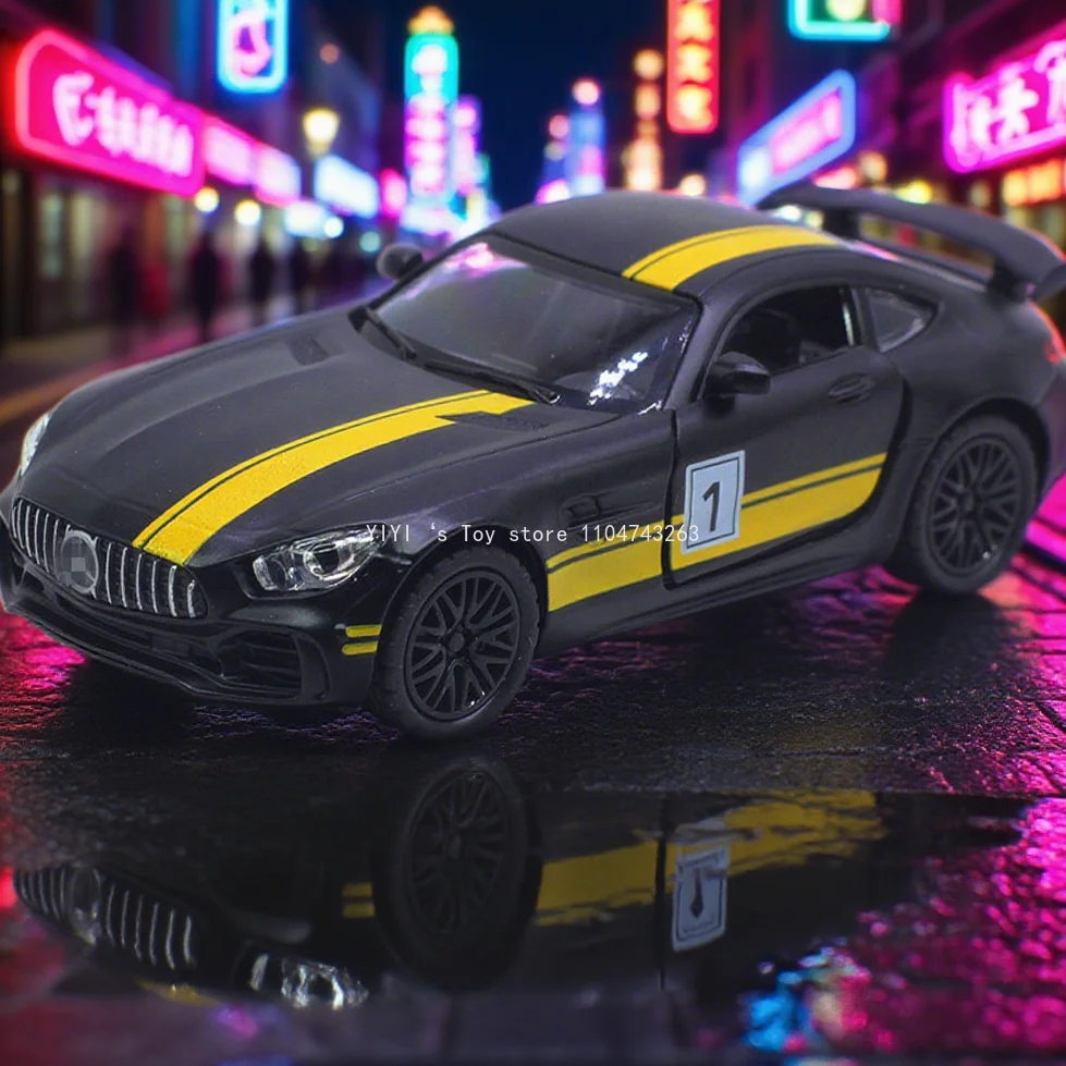 

1: 32 alloy Mercedes GT/GTR classic sports car model toys, alloy rebound car models, high-end decorations, car children's toys