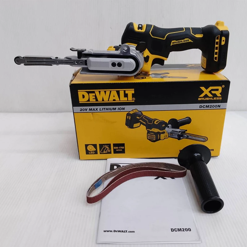 DEWALT DCM200 20V MAX XR® 18 in. Bandfile 104° Rotating Contact Arm 700 MWO Brushless Motor Cordless Belt Sander DCM200B