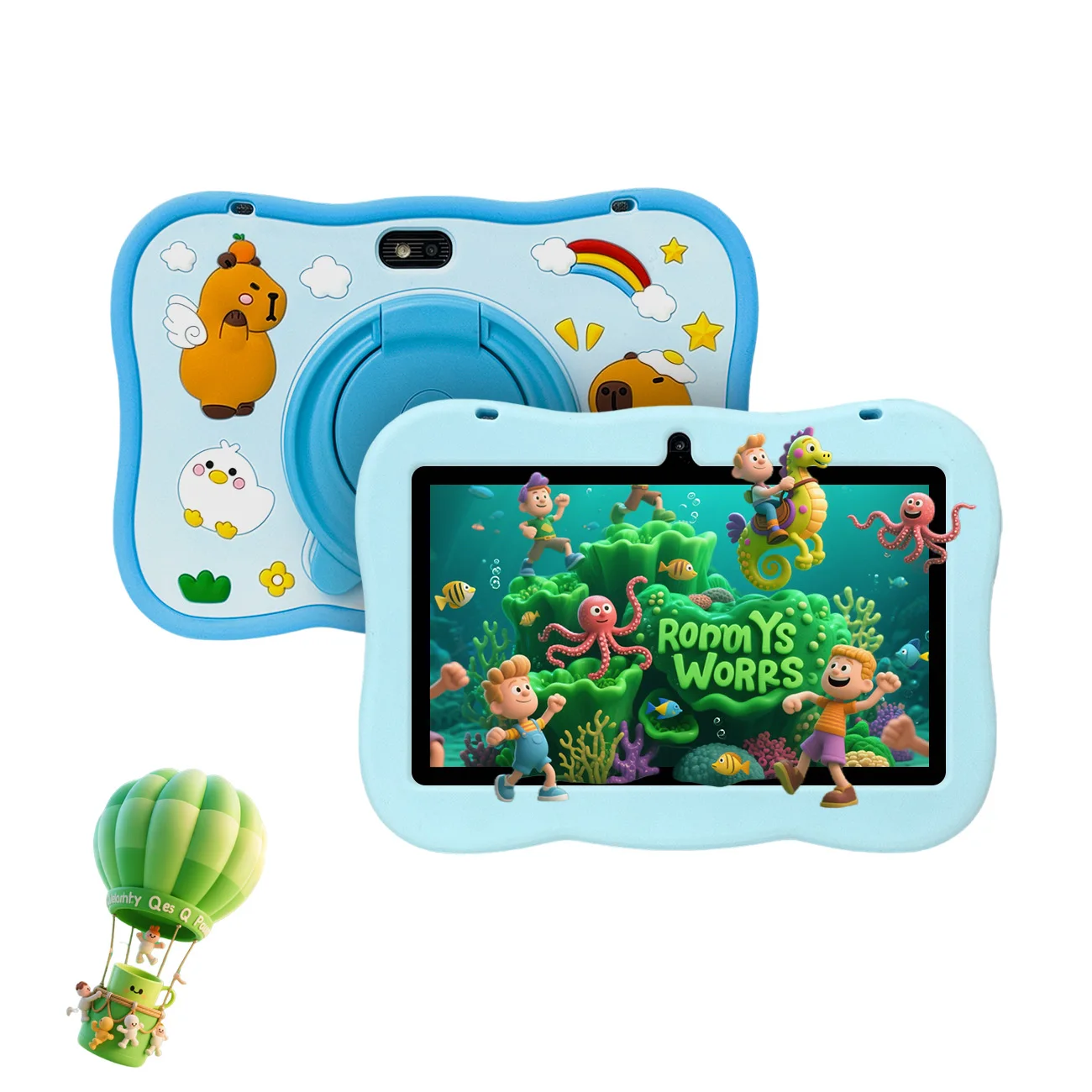 Kindertablett 7 Zoll, Kindertablett mit Elternkontrolle, zwei Kameras, Kindergeschenke für Weihnachten und Geburtstag