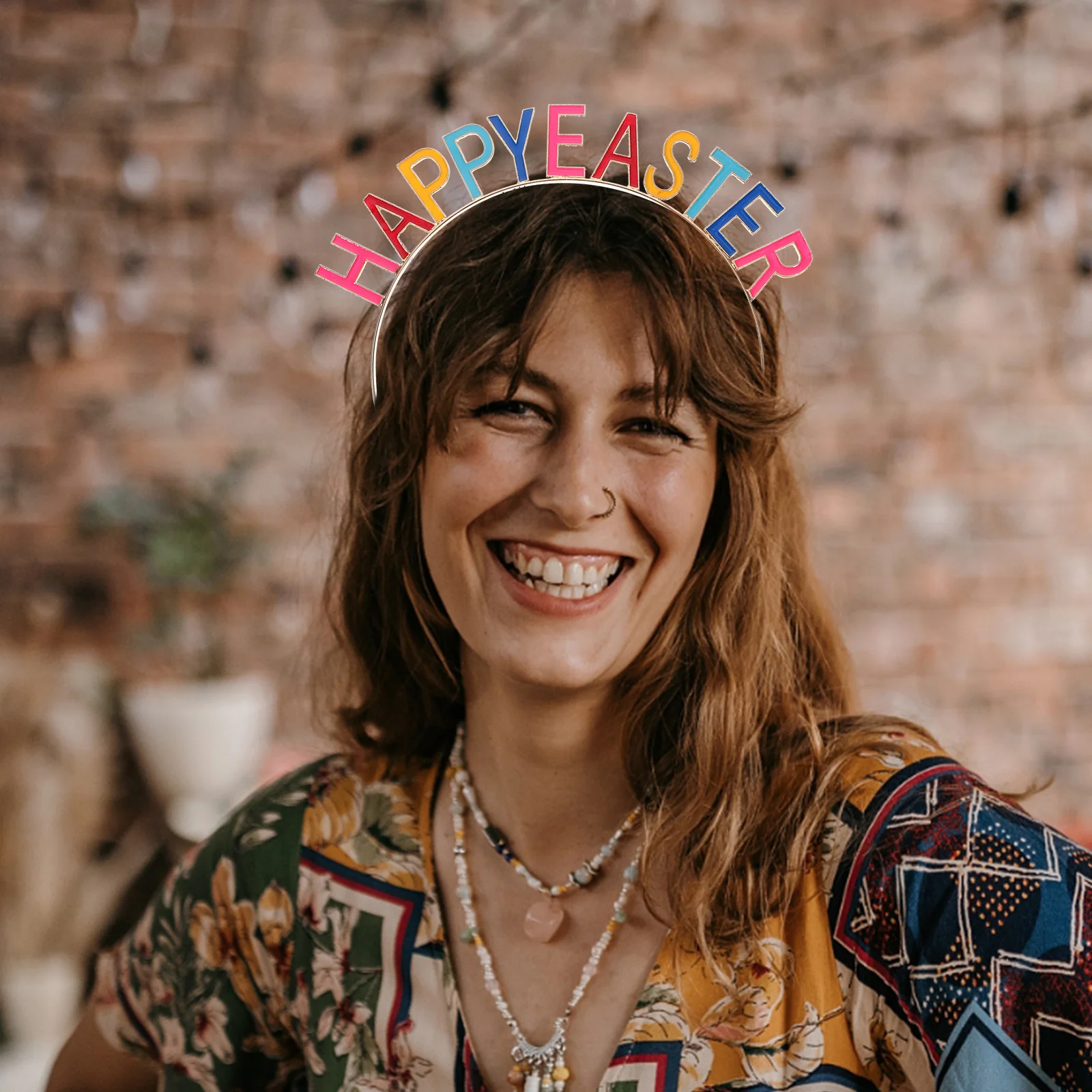 

Easter Headband Rainbow Metal Crown Lightweight Hair Accessories for Women Party Festival Cosplay Cute Headband for Adults