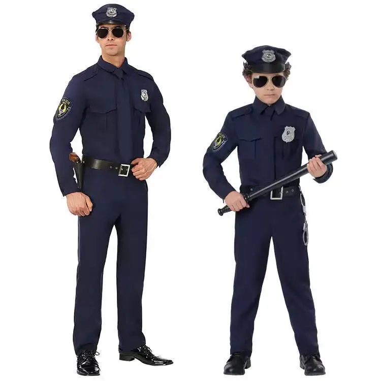 

Cosplay Halloween Carnival Party Annual Meeting Stage Performance Adult Male Police Officer Costume