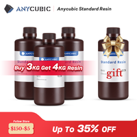 ANYCUBIC 3d Printer Resin Buy 3KG Get 4KG Standard Resin Water-Wash Resin ECO Resin For SLA LCD Tough 3d Printing Resin Material