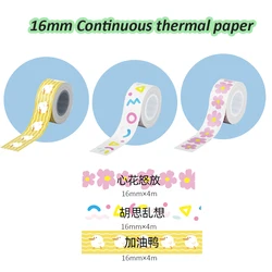 3Rolls 16mm*4m Thermal Label for MakeID L1/Q1/E1 label maker Waterproof Anti-Oil Name Price Sticker Colorful Label