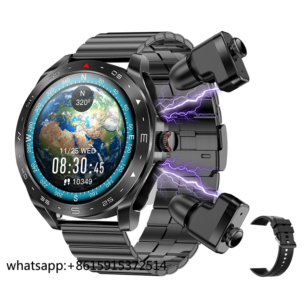 TLCRETE T95 Смарт-часы 2 в 1, мониторинг здоровья с наушниками TWS, водонепроницаемые 1,52-дюймовые наушники Relojes, умные часы для мужчин 202 TLCRETE T95 Смарт-часы 2 в 1, мониторинг здоровья с наушниками TWS, водонепроницаемые 1,52-дюймовые наушники Relojes, умные часы для мужчин 202