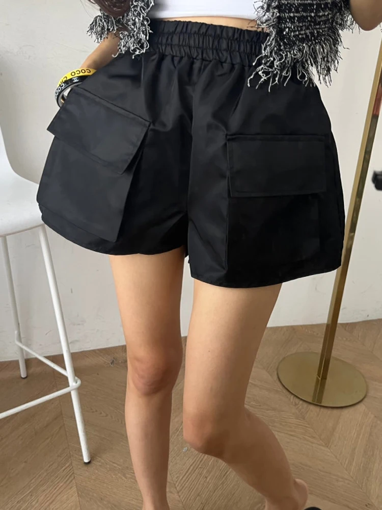 กางเกงลำลองผู้หญิงทรงหลวม ฤดูร้อน 2024 รุ่นใหม่ เอวยางยืด ขากว้าง ทรงหลวม สไตล์เกาหลี ใส่ได้หลายโอกาส เหมาะกับการเดินทาง